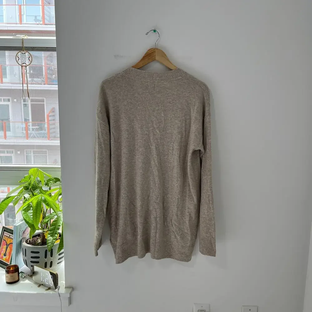 Gap Cream Fuzzy Cardigan Sweater Size Medium